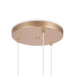 Maytoni Lámpara colgante Basic Form, blanco/oro, 3 luces.