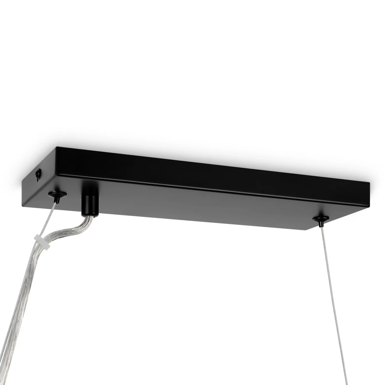 Maytoni Lámpara colgante Dallas 25 luces, larga, negra