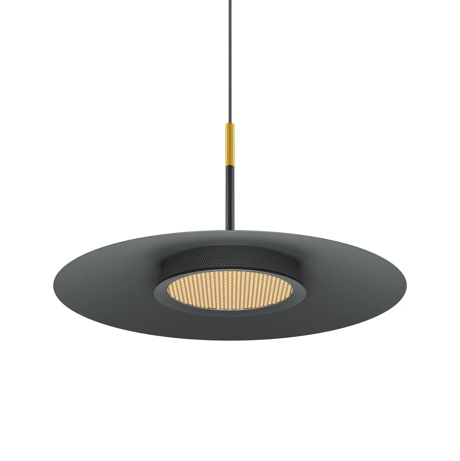 Maytoni lámpara colgante LED El, Ø 35 cm, negro, aluminio