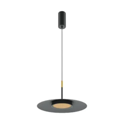 Maytoni lámpara colgante LED El, Ø 35 cm, negro, aluminio