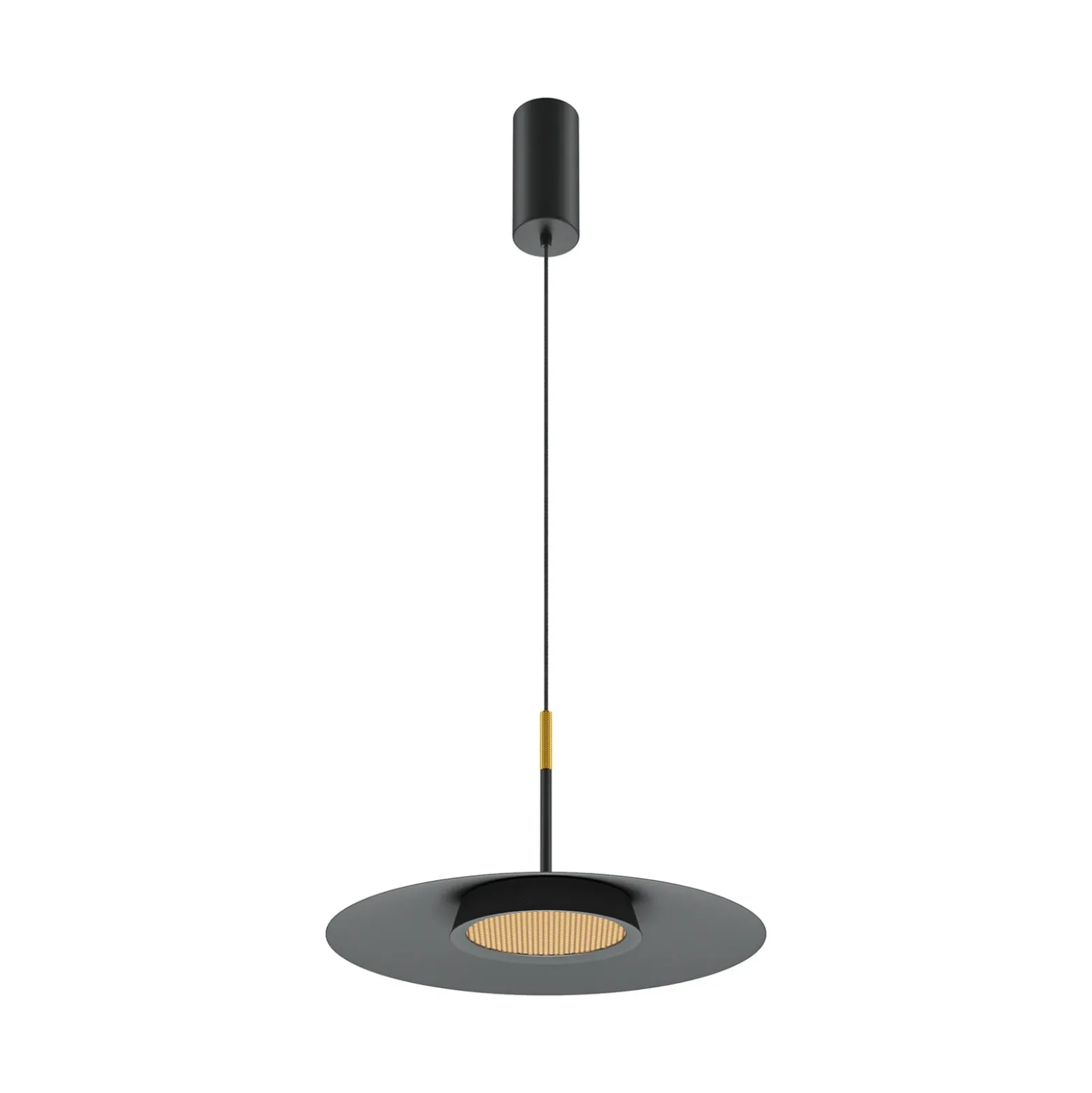 Maytoni lámpara colgante LED El, Ø 35 cm, negro, aluminio