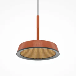 Maytoni lámpara colgante LED El, Ø 15,3 cm, naranja, aluminio