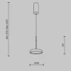 Maytoni lámpara colgante LED El, Ø 15,3 cm, blanco, aluminio