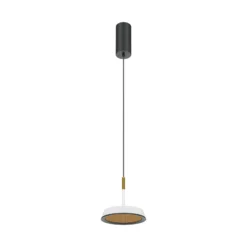 Maytoni lámpara colgante LED El, Ø 15,3 cm, blanco, aluminio