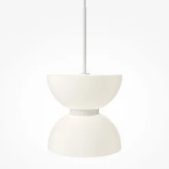 Maytoni lámpara colgante LED Kyoto, blanca, Ø 22 cm, cristal, metal