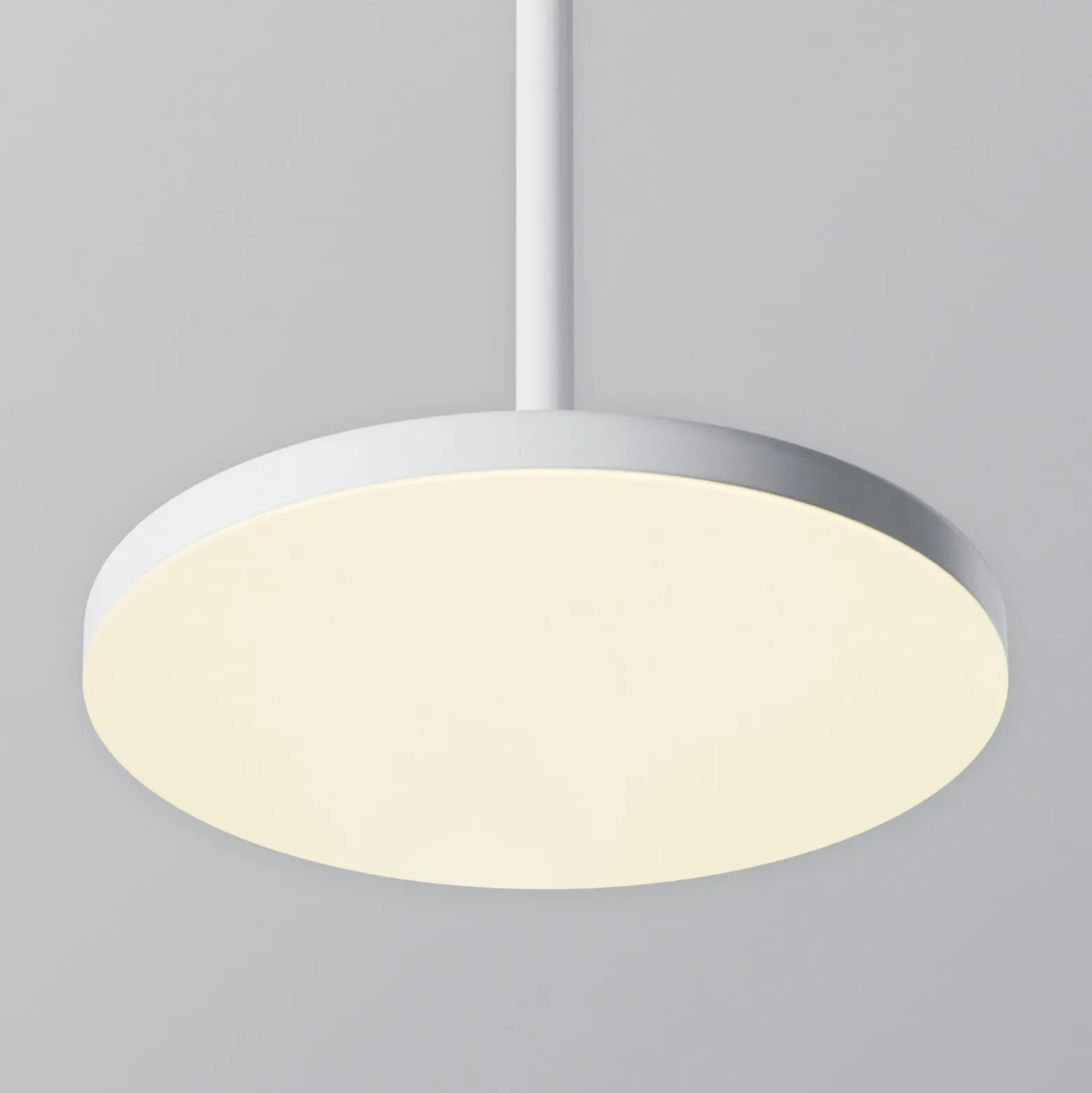 Maytoni lámpara colgante LED Plato, blanca, Ø 18,5 cm, aluminio