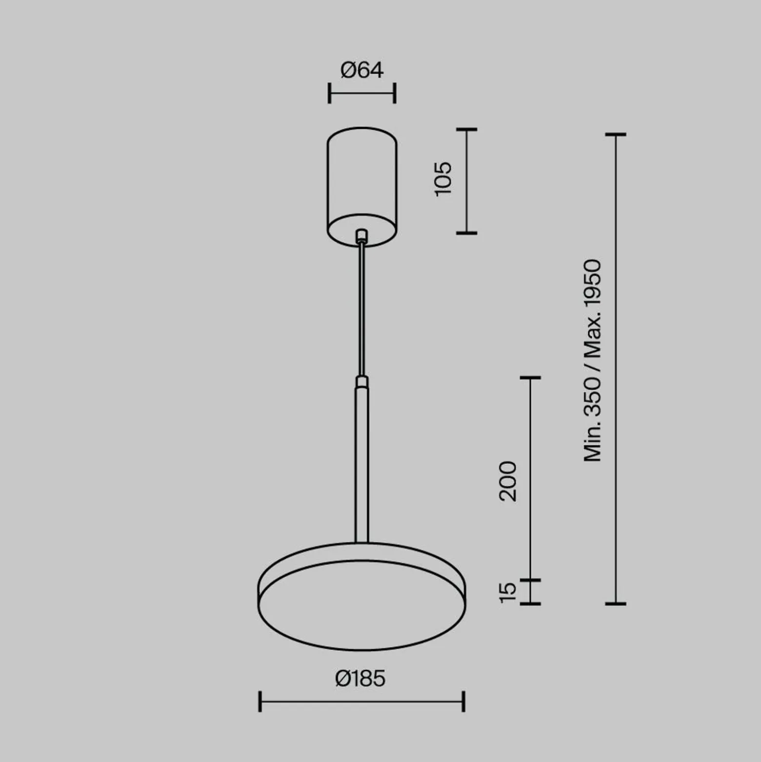 Maytoni lámpara colgante LED Plato, blanca, Ø 18,5 cm, aluminio
