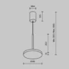 Maytoni lámpara colgante LED Plato, negra, Ø 18,5 cm, aluminio