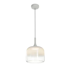 Maytoni Lámpara colgante LED Spirito, blanco, cristal/metal, Ø 26 cm