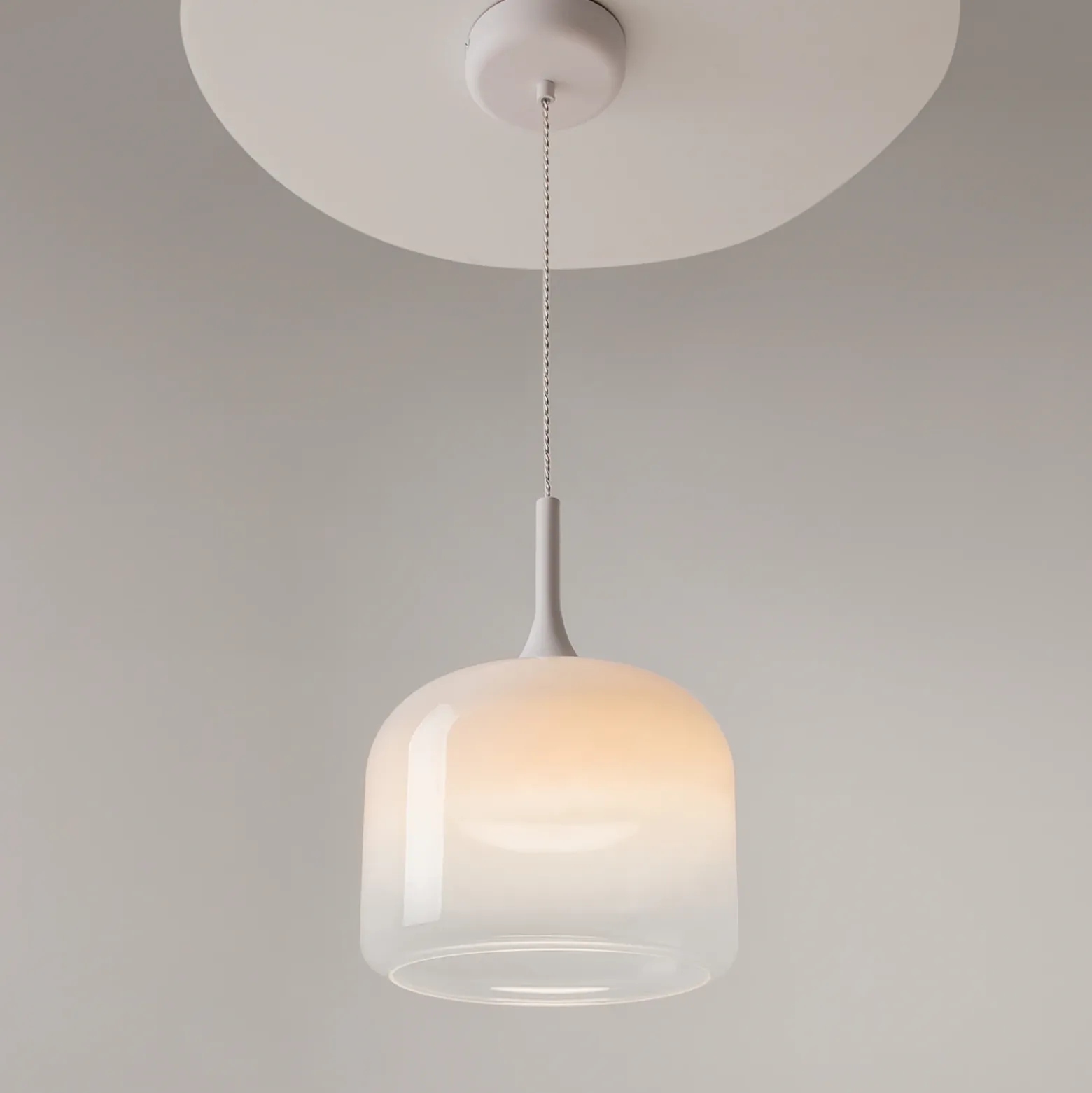 Maytoni Lámpara colgante LED Spirito, blanco, cristal/metal, Ø 26 cm