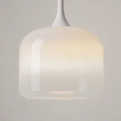 Maytoni Lámpara colgante LED Spirito, blanco, cristal/metal, Ø 26 cm
