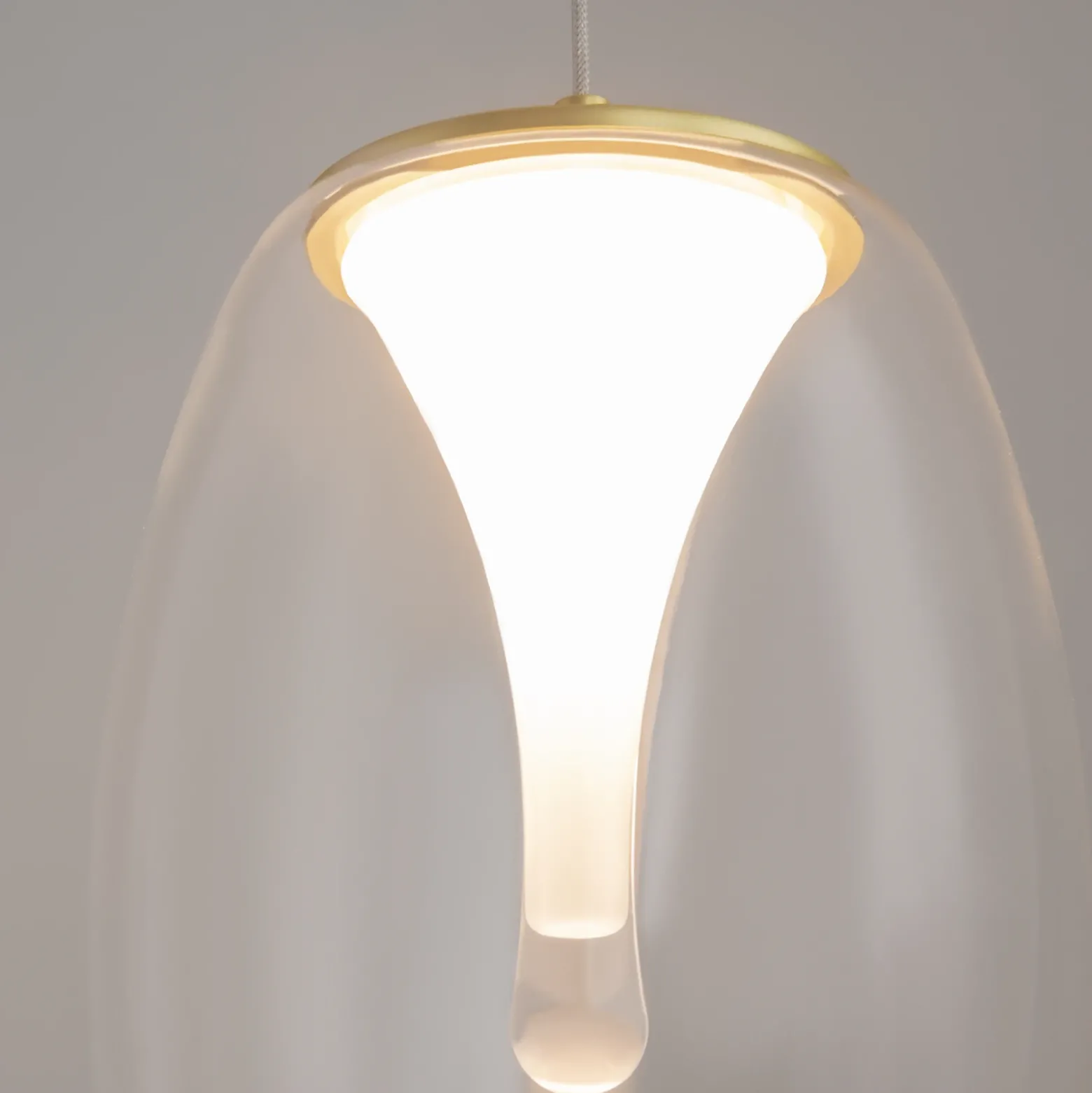 Maytoni lámpara colgante LED Splash, transparente, Ø 20 cm, cristal