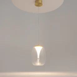 Maytoni lámpara colgante LED Splash, transparente, Ø 20 cm, cristal
