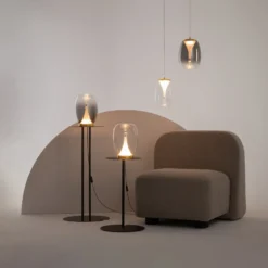 Maytoni lámpara colgante LED Splash, transparente, Ø 20 cm, cristal