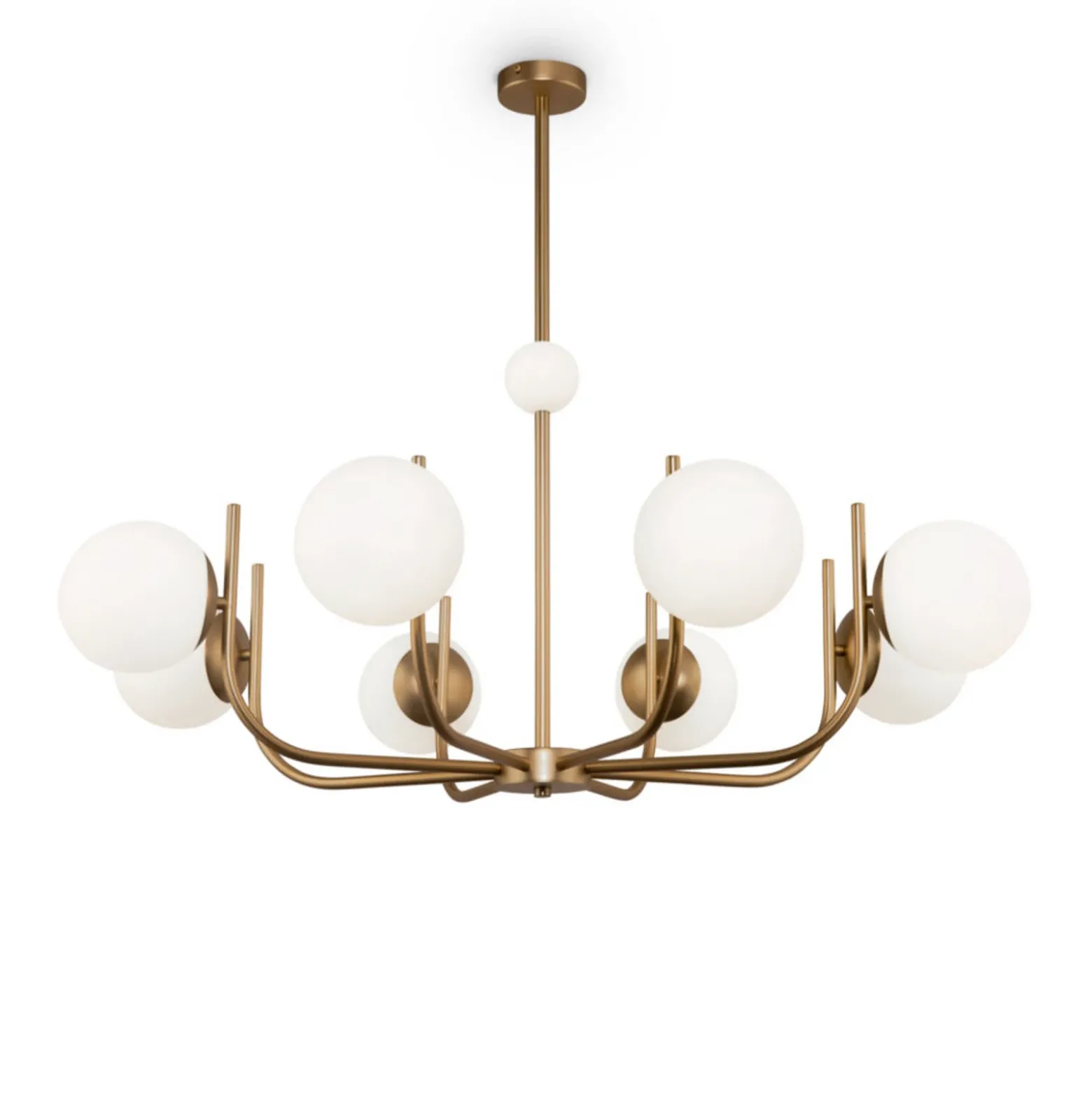 Maytoni lámpara colgante Rendez-vous, 8 luces, color latón