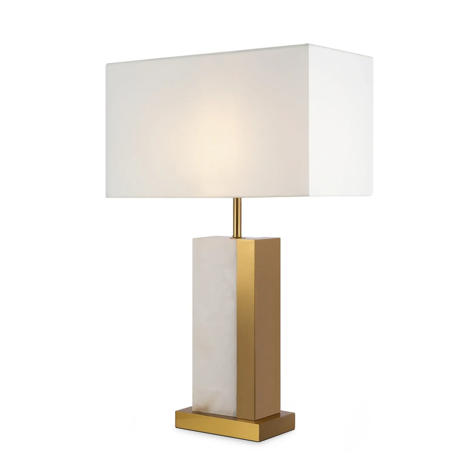 Maytoni lámpara de mesa Bianco blanco altura 67,5 cm textil/alabastro