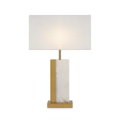 Maytoni lámpara de mesa Bianco blanco altura 67,5 cm textil/alabastro