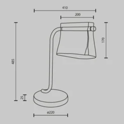 Maytoni Lámpara de mesa LED Cabaret, latón/transparente, altura 48,5 cm