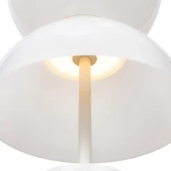 Maytoni lámpara de mesa LED Kyoto, blanca, altura 46 cm, mármol