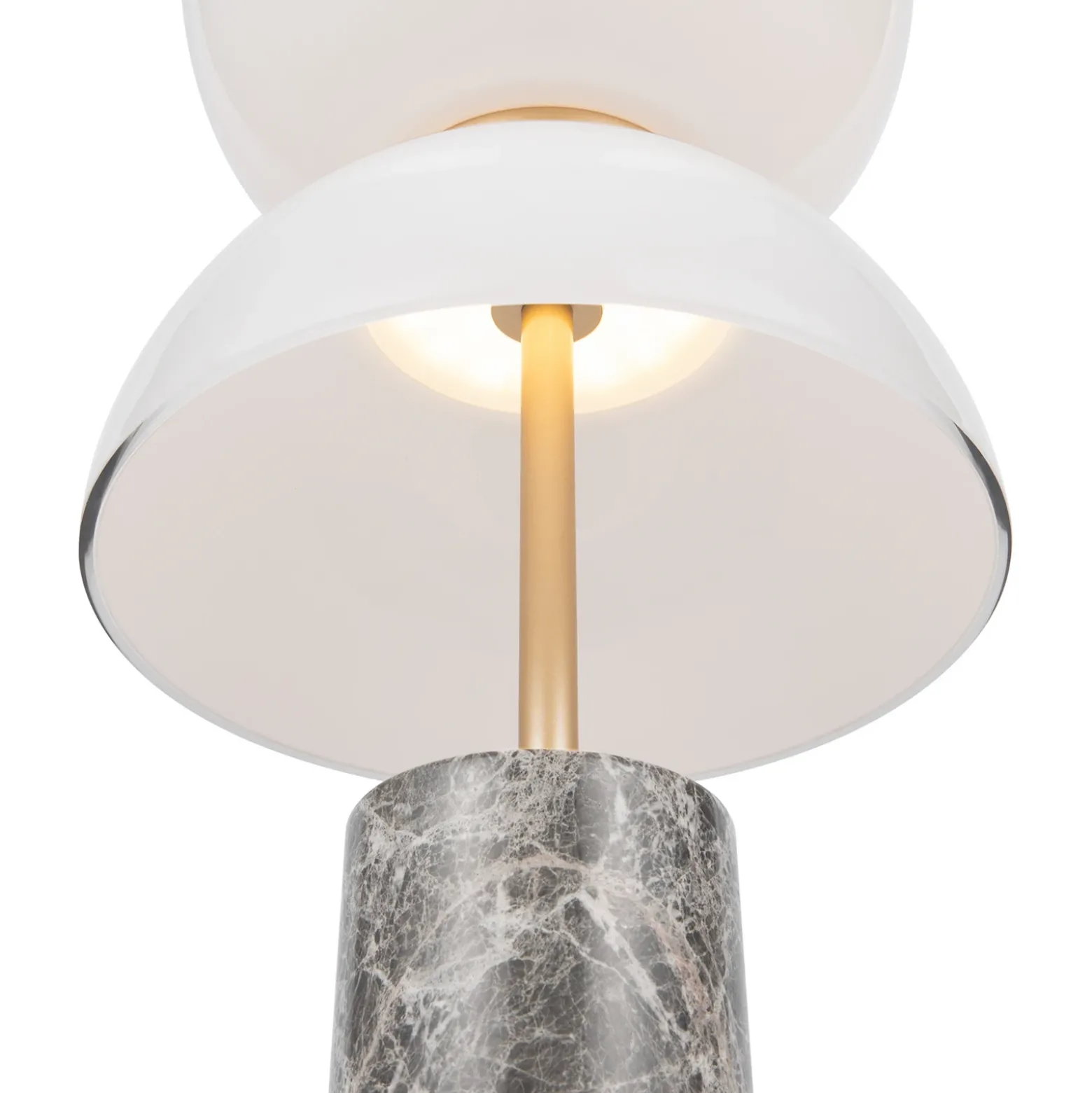 Maytoni lámpara de mesa LED Kyoto, gris, altura 46 cm, mármol