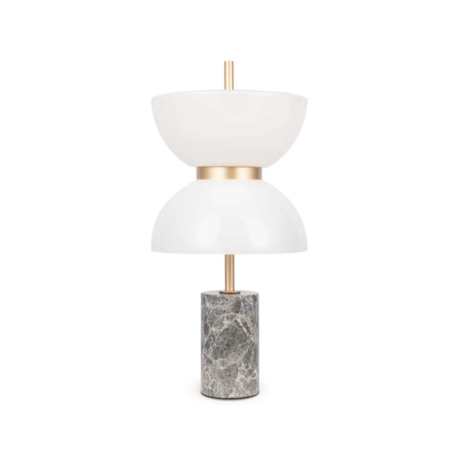 Maytoni lámpara de mesa LED Kyoto, gris, altura 46 cm, mármol