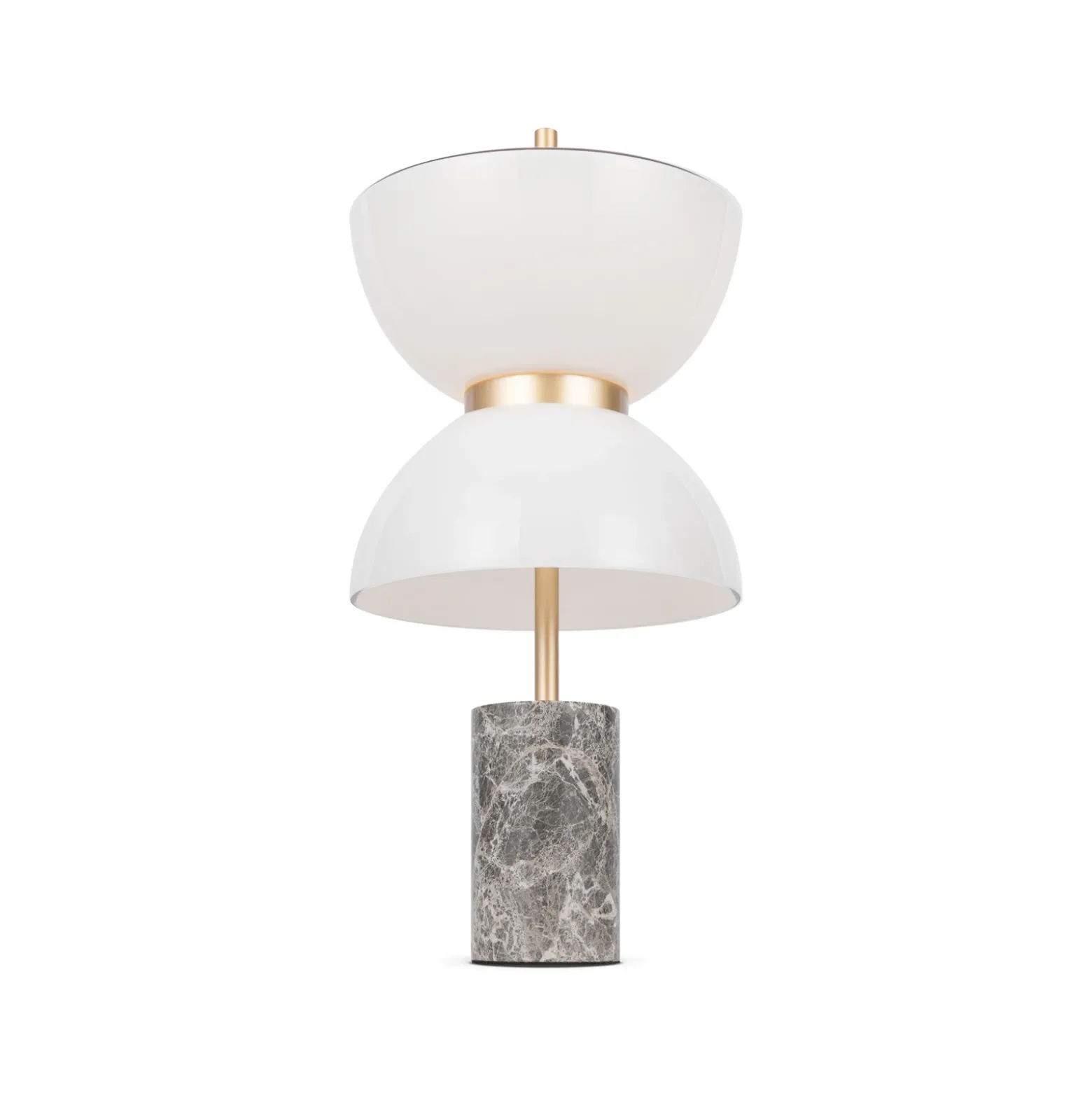 Maytoni lámpara de mesa LED Kyoto, gris, altura 46 cm, mármol