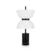 Maytoni lámpara de mesa LED Kyoto, negra, altura 46 cm, mármol