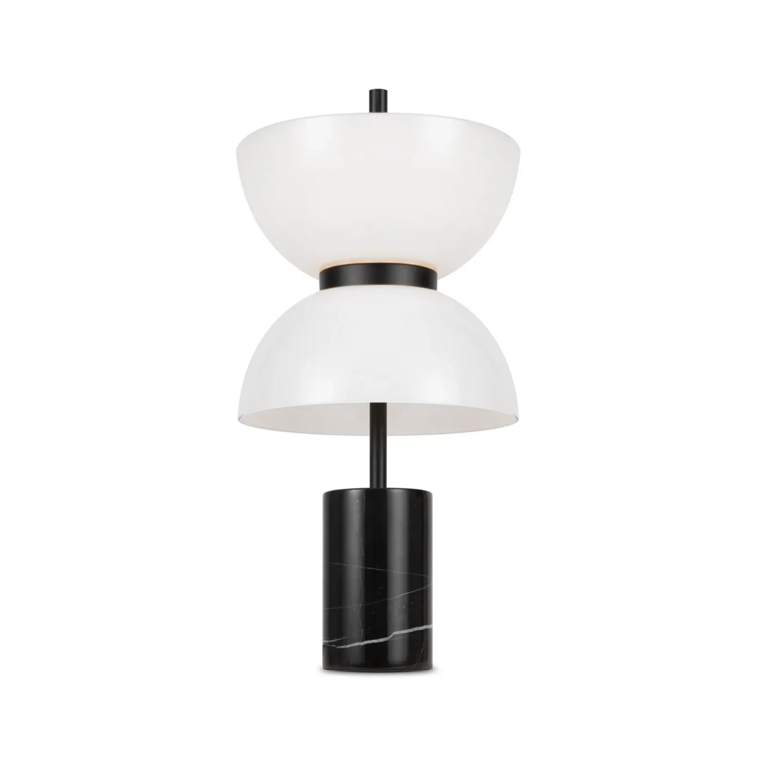Maytoni lámpara de mesa LED Kyoto, negra, altura 46 cm, mármol