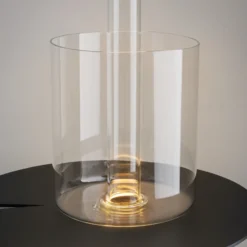 Maytoni Lámpara de mesa LED recargable AI Collaboration, cristal, oro