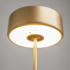 Maytoni Lámpara de mesa LED recargable AI Collaboration, aluminio, dorado