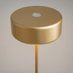 Maytoni Lámpara de mesa LED recargable AI Collaboration, aluminio, dorado