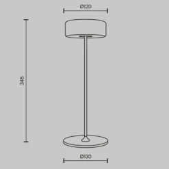 Maytoni Lámpara de mesa LED recargable AI Collaboration, aluminio, dorado