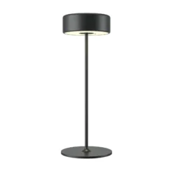 Maytoni Lámpara de mesa LED recargable AI Collaboration, aluminio, negro
