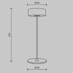 Maytoni Lámpara de mesa LED recargable AI Collaboration, aluminio, blanco