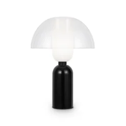 Maytoni Lámpara de mesa Memory, negra, altura 42 cm, cerámica