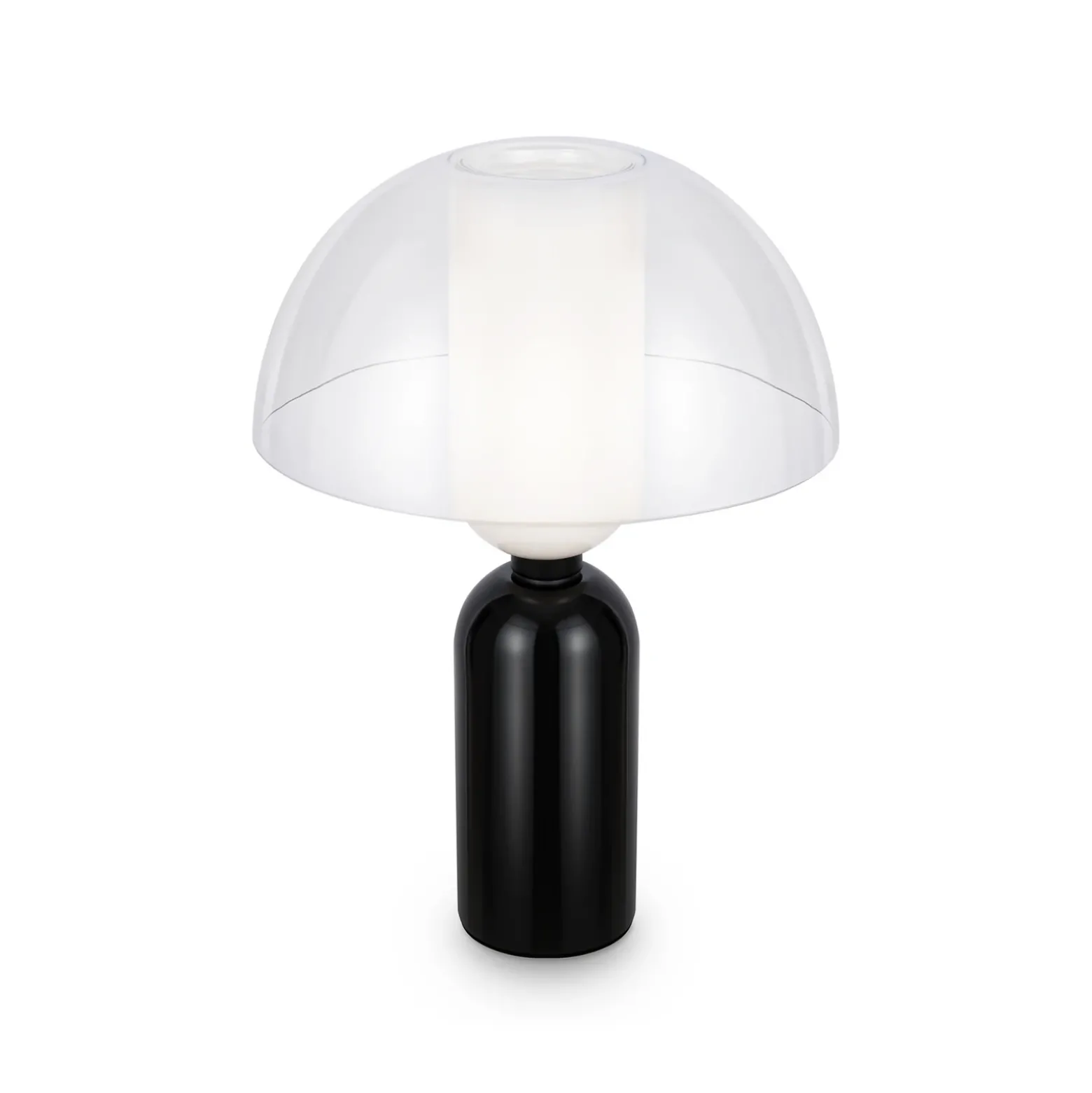 Maytoni Lámpara de mesa Memory, negra, altura 42 cm, cerámica