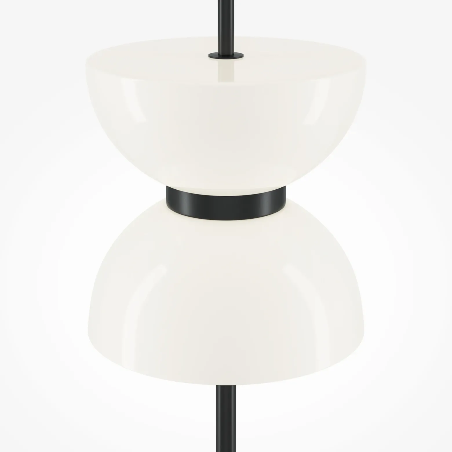Maytoni lámpara de pie LED Kyoto, negra, altura 145 cm, mármol