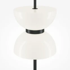Maytoni lámpara de pie LED Kyoto, negra, altura 145 cm, mármol
