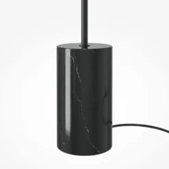 Maytoni lámpara de pie LED Kyoto, negra, altura 145 cm, mármol