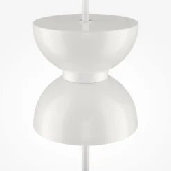 Maytoni lámpara de pie LED Kyoto, blanca, altura 145 cm, mármol