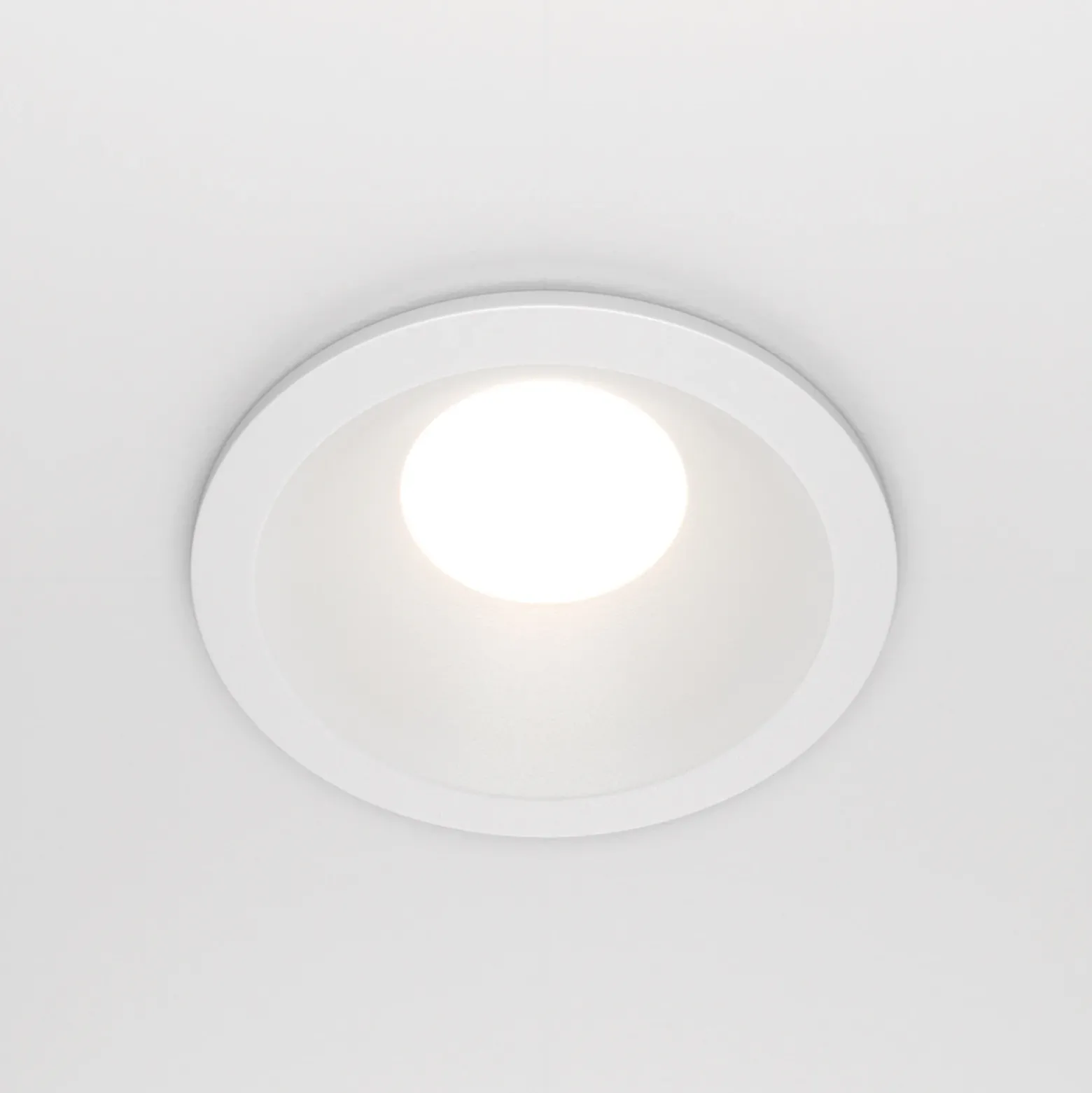 Maytoni lámpara de techo empotrable Zoom blanco Ø 8,5 cm aluminio IP65 GU10