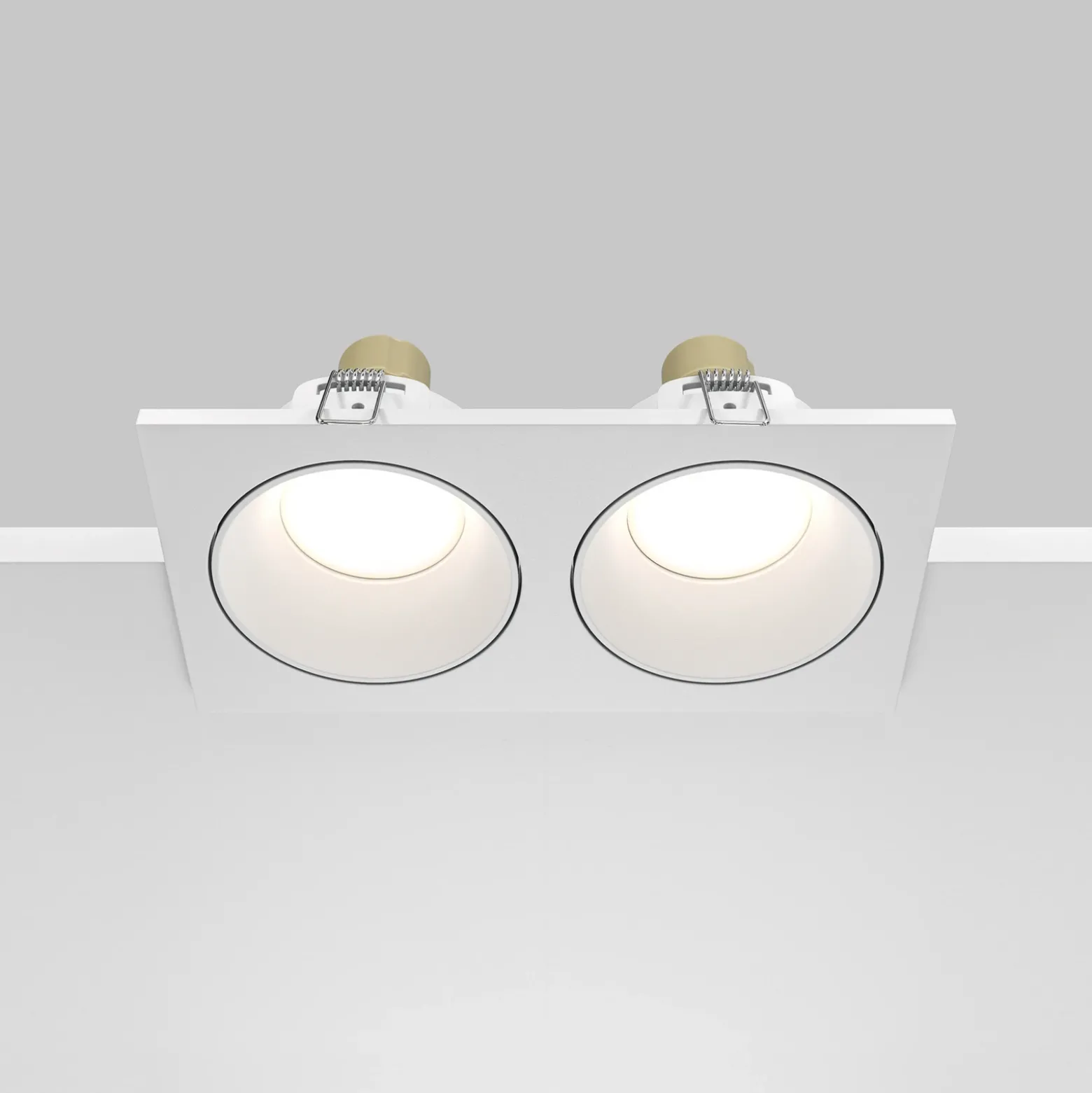 Maytoni lámpara de techo empotrable Zoom blanco 17 x 9 cm 2 luces IP65