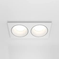 Maytoni lámpara de techo empotrable Zoom blanco 17 x 9 cm 2 luces IP65