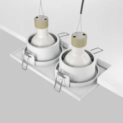 Maytoni lámpara de techo empotrable Zoom blanco 17 x 9 cm 2 luces IP65