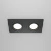 Maytoni lámpara empotrable Atom, negra, 2 luces 17,5 x 9,2 cm