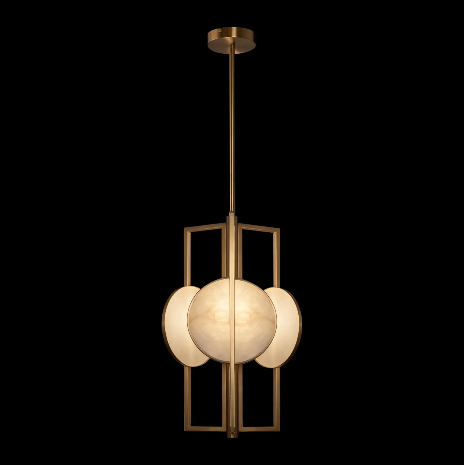 Maytoni Marmo lámpara colgante en oro, 3 luces