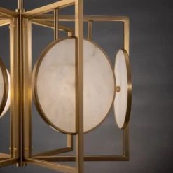 Maytoni Marmo lámpara colgante en oro, 6 luces