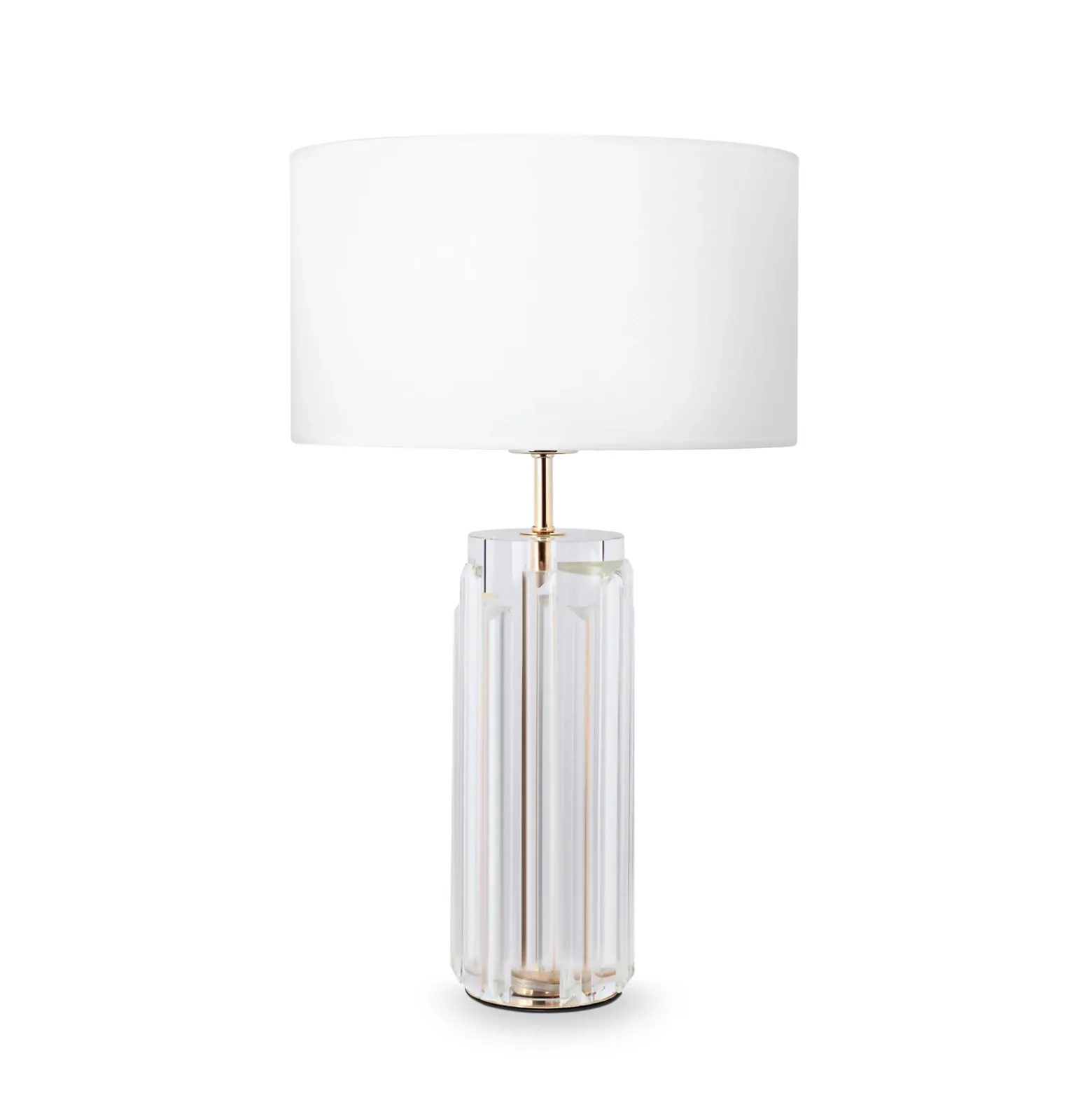 Maytoni Muse lámpara de mesa, blanco, altura 53 cm, textil/vidrio