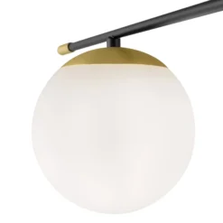 Maytoni Nostalgia, plafón 6 luces, vidrio
