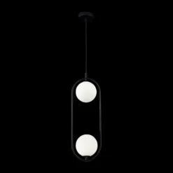 Maytoni Ring colgante 2 luces negro/blanco